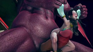 3D动画-阿拉伯公主遭巨型怪物狂暴抽插